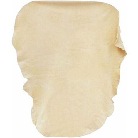 Peau de Chamois Naturelle Voiture XXL/90x60cm, Chamoisée Cuir Véritable Verre Miroir Vitre, Suède Professionnel Efficace Detailing Auto Moto, Anti Rayures Polissage Super Absorbant Séchage