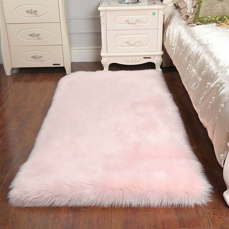 Phasat - Peau de Mouton/Agneau Artificiel Tapis Fourrure synthétique pour Le Salon Tapis de décoration, de Chaise Canapé Natte la Chambre à Coucher