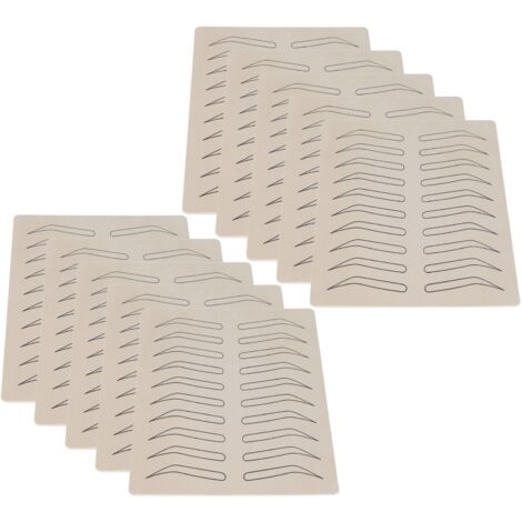 Peau d'Entraînement Microblading Réutilisable - 10 Feuilles Souples pour Sourcils