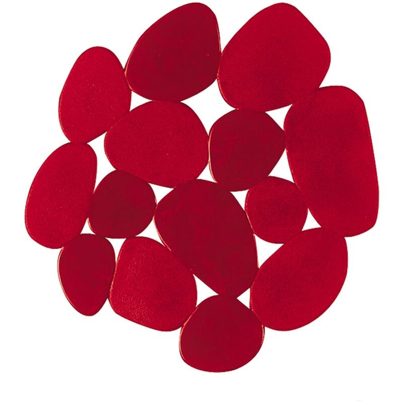 

Pack de 4 antideslizantes de baño 'Piedras' de poliuretano en color rojo - MSV