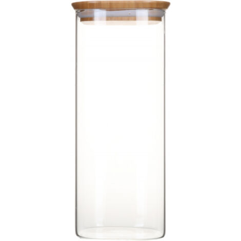Pebbly Vorratsdose quad. Glas/Bambus 2,2L ()