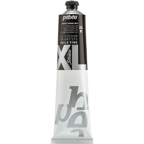 PEBEO Fine Studio XL Colore ad Olio per Pittura, Nero (Imitazione Avorio), 200 ml
