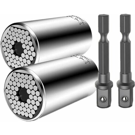 peças de soquete universal - chave de soquete universal de 7 a 19 mm, cromo vanádio de alta qualidade, adaptador de chave de ferramenta manual multifuncional, ferramenta de reparo de broca para todas