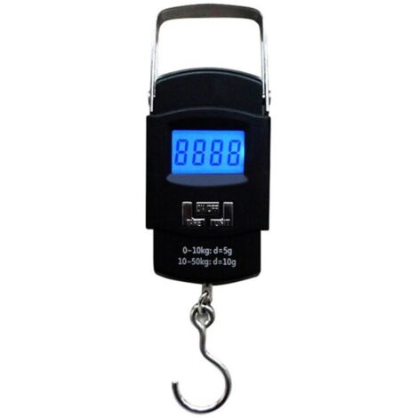 Pêche Électronique Balance, Pêche Échelle 55Kg Écran Lcd Rétroéclairé Balance Digital Portable Électronique, 2 Piles Aaa Incluses Accessoire De Cuisne