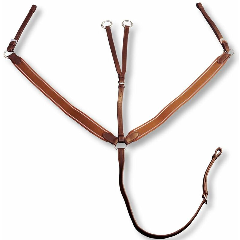 

Pechopetral con Martingala de Cuero Marrón Ajustable (Poni)