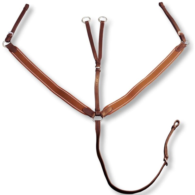 

Pechopetral con Martingala de Cuero Marrón Ajustable (Poni) - Marrón