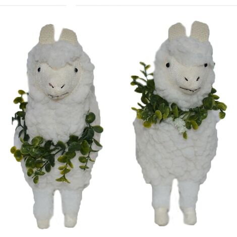 Pecora Agnello di Pasqua decorazioni pasquali arredo casa Idea Regalo set da 2 allestimento vetrine Negozio a Tema 26cm