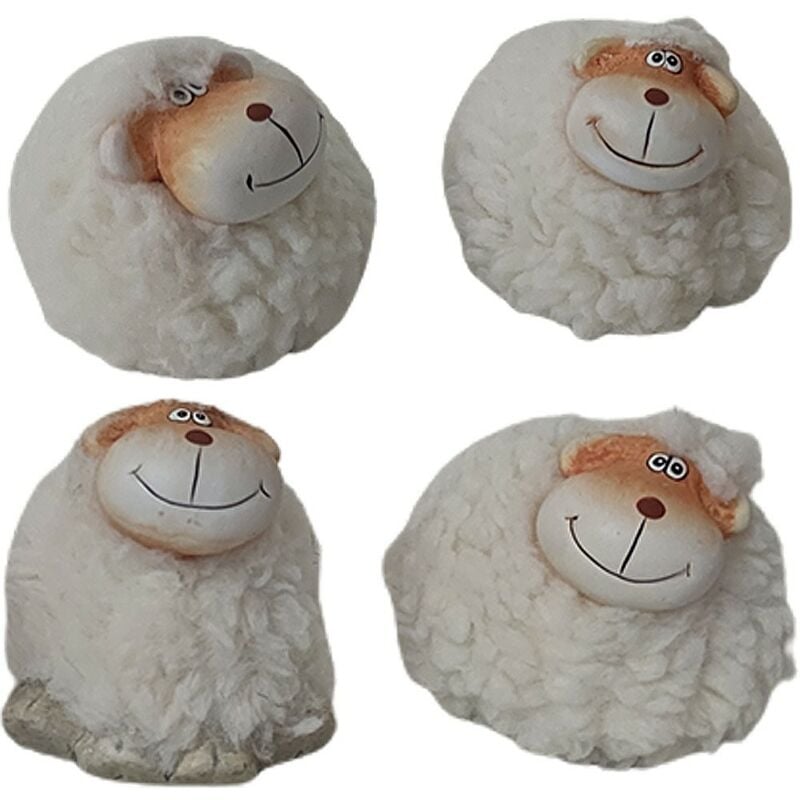 Image of Cosedacasa - Pecora agnello pecorella di pasqua decorazioni addobbi pasquali arredo per casa idea regalo set da 4