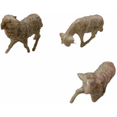 Pecorelle in resina statuine per presepe in resina h 4 cm 24 pezzi