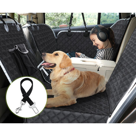 bolsa de almacenamiento Funda de asiento de coche para perros con malla transpirable cinturón de seguridad antideslizante para asiento trasero impermeable 