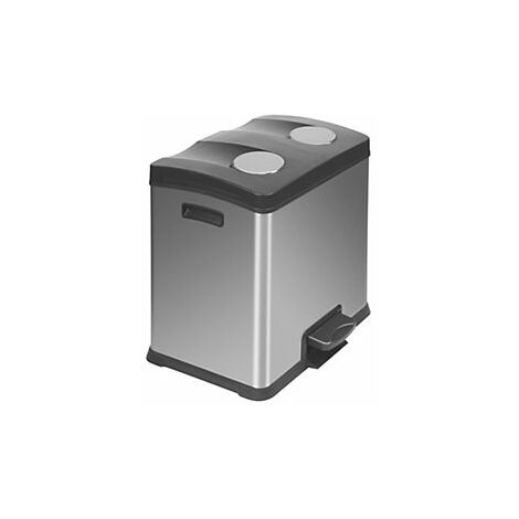 Pedal-Abfallsammler  Volumen 2 x 12 l  BxHxT 382 x 431 x 405 mm