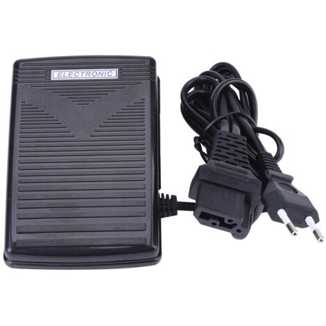 Pedal de control de pie, pedal de control de pie, enchufe de la UE, 200-240 V, pedal de control de pie para máquina de coser doméstica con cable de alimentación