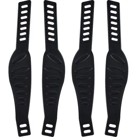 Pedal Straps - Rubber Adjustable Bike Pedal Straps for Stationary Exercise Bikes - Home Gym Use - 2 Pairs
