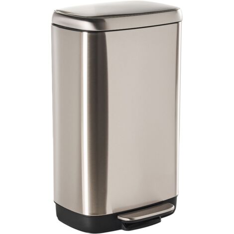 Pedal Waste Bin 30 L ECOCOLLECT Metal Silver