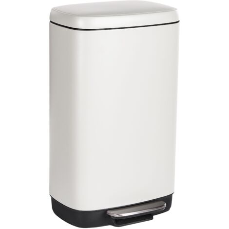 Pedal Waste Bin 30 L ECOCOLLECT Metal White