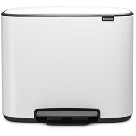 Pedalbehälter 2 Eimer 11 + 23l weiß - 121142 - brabantia
