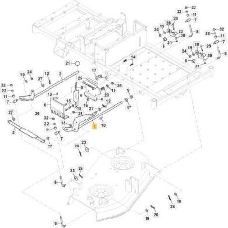 PÉDALE DE LEVAGE PLATE ORIGINALE STIGA GRIS - 118830115/0