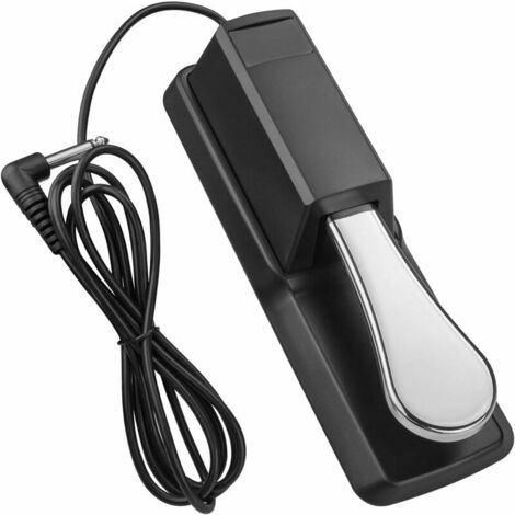 Pédale de Sustain Universelle pour Yamaha Casio Roland Korg Behringer Moog Piano MIDI Claviers Électroniques - Pédale de Sustain Pour Clavier, Câble de 1.8m et Prise de 6.5mm - Noir