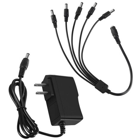 PéDale D'Effet 9V Adaptateur AC Plug US avec Cable Splitte à ChaNe à 5 Voies