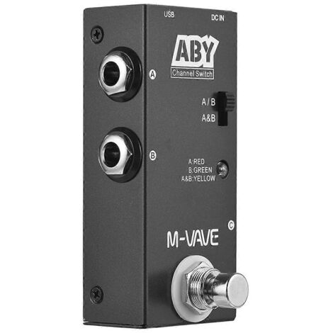 Pédale d'effet guitare miniature ABY Line Selector AB Switch