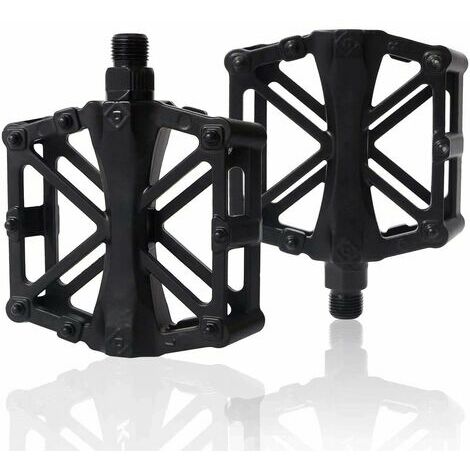 Pedale VTT Automatique,Pedale Velo Route, Nouveau Antidérapant Durable Pédales VTT, VTT Pédales Hybrides de vélo de Route de vélo 9/16 Pouces