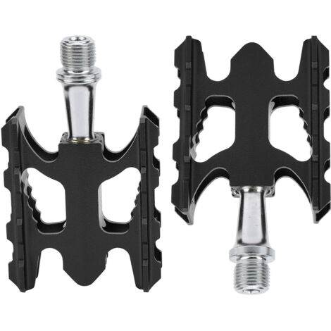 Pédale VTT Pliable en Alliage d'Aluminium Antidérapante - Accessoire Vélo Tout Terrain (Noir)