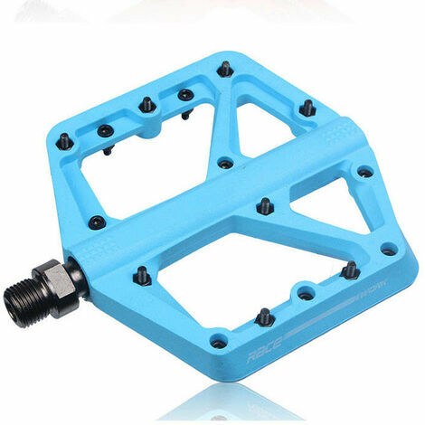 Pédale VTT Route Cyclisme Pedales Plates Anti-Glissant，Blue