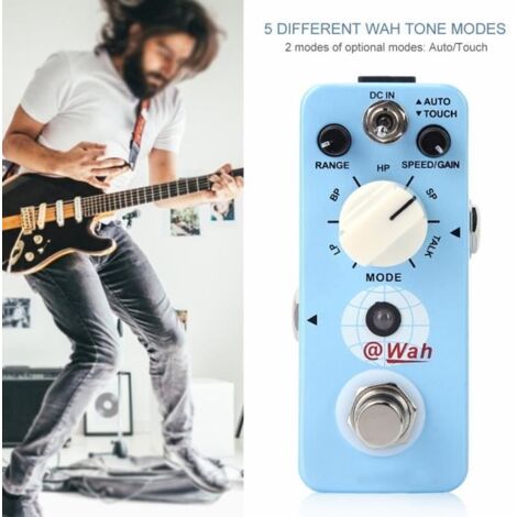 Pédale Wah Wah Auto Modèle Mini - 5 Modes Sonores - Boîtier Métallique - Interrupteur LED