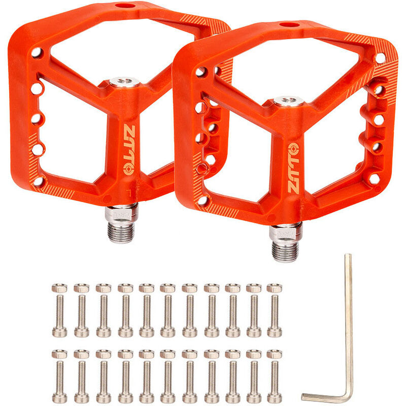 

Pedales de bicicleta de montana MTB, pedales planos de plataforma de bicicleta de fibra de nailon, antideslizante, rodamiento sellado de 9/16