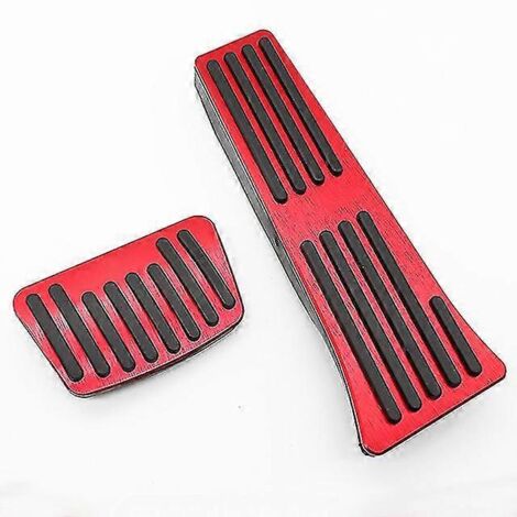 Pédales de frein et d'accélérateur en aluminium pour Hyundai Tucson 2021-2022 Nx4 : revêtement antidérapant, plaque et repose-pieds. Accessoires inclus : pédales (rouge).