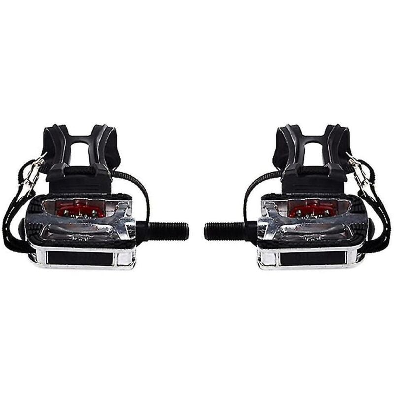 Fei Yu - Pédales spd pour vélo de spinning avec cages d'orteils pour pédales à clip Pédales de plate-forme de cyclisme d'exercice en salle 9/1