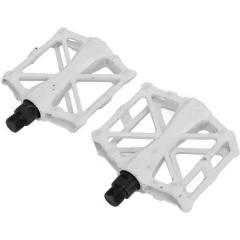 Pédales VTT en Alliage Léger Antidérapantes - Couleur Blanc pour Vélo de Montagne