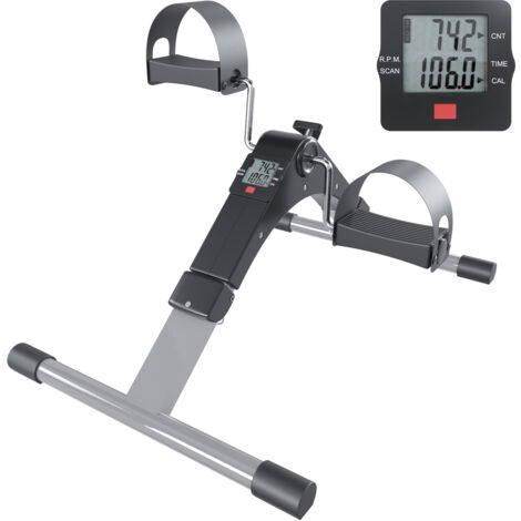 Pedaliera Riabilitazione Mini Cyclette Dispositivo Pieghevole Per Anziani Bike Bicicletta Pedali Antiscivolo Schermo Display LCD Ginnastica Passiva Esercizio Fitness Gambe Braccia Da Tavolo Scrivania