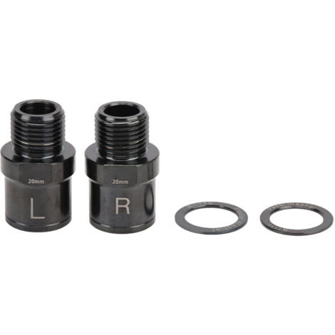 Pedalverlängerungen aus Titan, 20 mm Länge, Schwarz, für Mountainbikes und Hybridräder