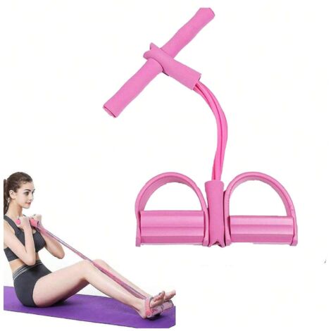 Pedalwiderstandsband, Yogaseil für Fitnesstraining und Dehnung (Pink)
