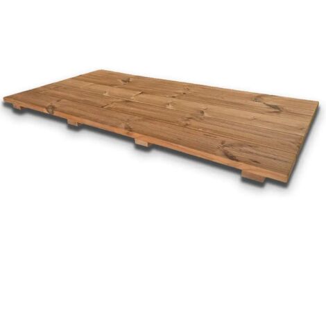 Pedana antiscivolo per doccia 120x60 cm in legno Thermo-Wood