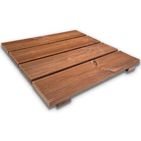 Pedana antiscivolo per doccia 50x50 cm in legno Thermo-Wood
