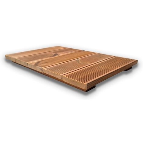 Pedana antiscivolo per doccia 60x40 cm in legno Thermo-Wood