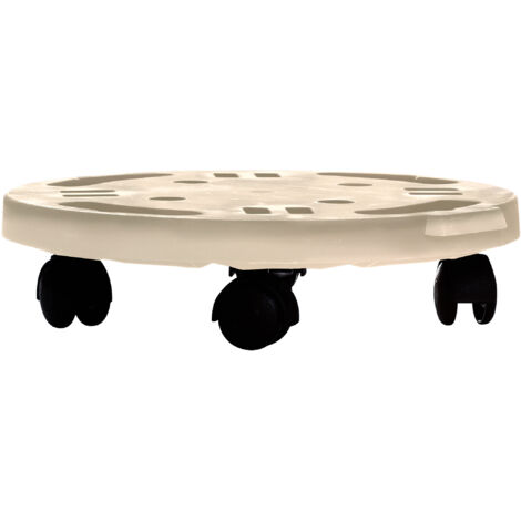 PEDANA C/RUOTE DOLLY HOME D 30 CM ECRU- 1,0 pz