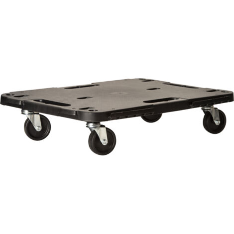 PEDANA C/RUOTE DOLLY PORTATA STATICA 543 KG NERO- 1,0 pz