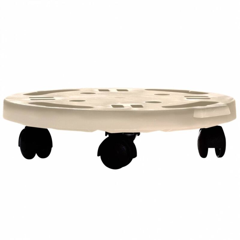 Ferramenta1.com - Plate-forme avec roues diam. cm.30 ecru