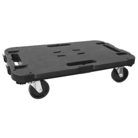 Pedana Con Ruote Port. 300 Kg 48X29X12,5 Cm Nero