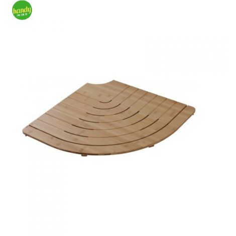 Pedana da doccia Feridras bamboo semicircolare r60