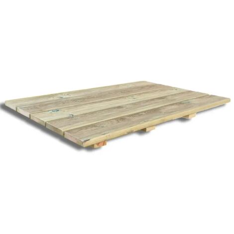 Pedana doccia antiscivolo 118x78 cm, in legno impregnato di pino