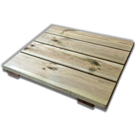 Pedana doccia antiscivolo in legno 60x60 cm, Made in Italy