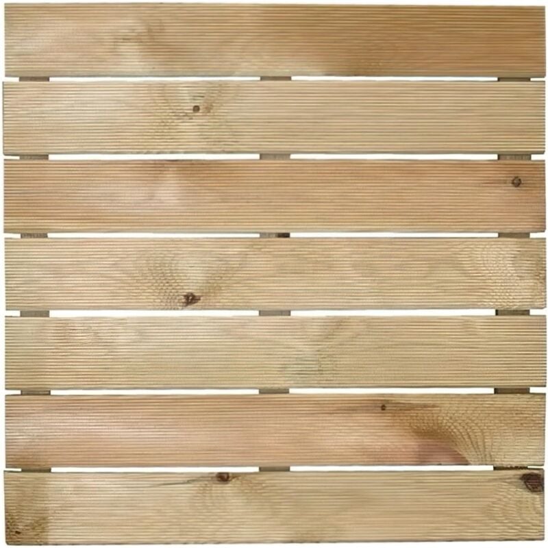 Pedana per doccia 50x50cm in legno di pino impregnata in autoclace