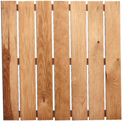 Pedana antiscivolo in legno di pino cm 50x50x3,2 h ideale per doccia da esterno