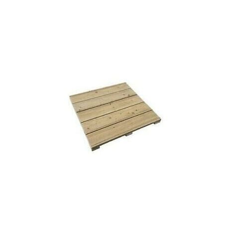 Pedana mattonella pavimento per giardino in legno cm 50x50xh3,2