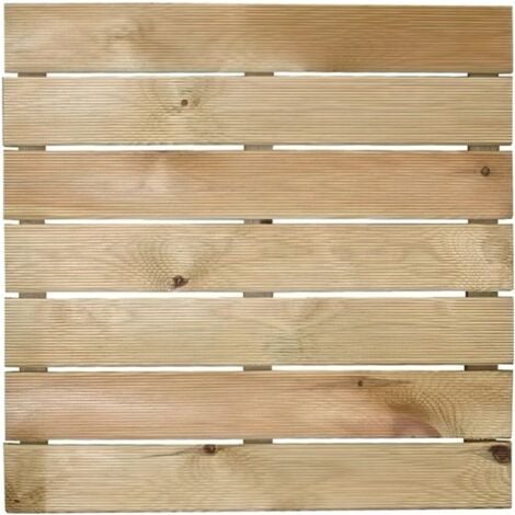 Pedana per Doccia da Giardino Esterno, Legno Impregnato in Autoclave, cm 50x50