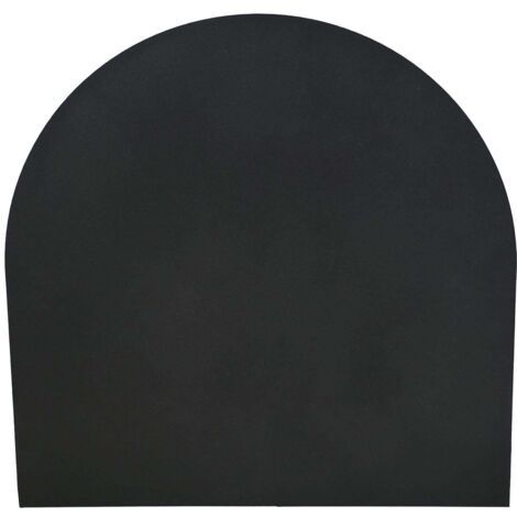 Pedana Semitonda per Stufe in Acciaio - Nero - 94x94 cm